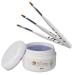 UV fiberglas gel violet 30 ml incl.Brush set 3 TLG. Finishgel Structure gel detection gel for nails - top coat - 1 -phase gel Gilb protection set -nail design - pedicure - manicure