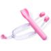 Contact Lens Remover, OFONE Contact Lens Removal and Inserter Tool for Soft Lenses with Tweezers, Soft Silicone Scoop and Case, Portable Contact Lens Applicator for Travel (Pink) pink
