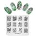 Plate Stamp Plate Chinese Style Flower Lotus Bird Multi-Pattern Stamping Stencil Print Image Nail Art Stamper Nails Tool FL013