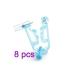 LOOCOO 8Pcs Disposable Ear Piercing Gun Set - Sterile, Painless, Non-infection, Non-inflammation - Blue - Buy Online on GoSupps.com