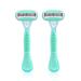 Pack of 2 Disposable Razors for Women for Full Body Hair Removal 5-Blade Razor Green