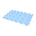 Hemoton Egg Holder Organizer Box Straw Stacked Grids for Refrigerator Storage Holder Egg Breakage-proof Thicken Wheat Blue Blue 29*19CM