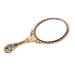 Ogquaton Vintage Compact Decorative Hand Mirror Hand Held Travel Mirror - Antique Gold 250x115mm Very Practical and Popular