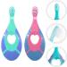 2pcs Silicone Infant Training Toothbrush Set | Soft Bristles & Teething Handle | Baby Toy for Babies/Toddlers Gums - Buy Online on GoSupps.com