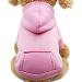 Idepet Dog Hoodie Cotton Dog Coat Warm Jacket for Small Medium Dog Puppies Teddy Chihuahua M Pink