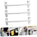 Hoement 3pcs Hook up Over The Door Hanger Towel Rack Clothes Rack Clip Hooks Door Storage Rack Abs White - Buy Online on GoSupps.com