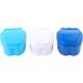 Gleavi 6 STK Denture Storage Box | Dishwasher-Resistant Prosthetic Container for False Teeth | White & Blue | 10x9x7cm | 2 Pack - Buy Online on GoSupps.com