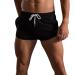 UBST Swim Trunks for Mens, Summer 3 Inch Inseam Beach Shorts Quick Dry Bathing Suit Swimsuit Vacation Stretchy Shorts 146- Black 3X-Large