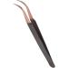 Eyelash Tweezers - Rose Gold Curved Ergonomic Stainless Steel for Salon Professionals | International Shipping - Buy Online on GoSupps.com