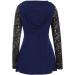 Bigfanshu Women's Long Sleeve Butterfly Printed Hoodie Tops Lace Blouse Female Clothes Colorful Plus Size Pullovers Blue - Buy Online on GoSupps.com