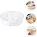BIUDECO Dried Fruit Plate Lunchbox Appetizer Plate Compartment Snack Dried Fruit Container Section Candy Box 26X7.5CM White - Buy Online on GoSupps.com