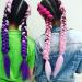 Eyand 5pcs Jumbo KanCalon Hair Extensions - 24inch Ombre Braiding Hair (Black/Green-Yellow) - 100g/PC for Stunning Braid Styles - Buy Online on GoSupps.com