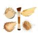Uleade Dual Ended Makeup Brushes - Blush, Powder, Liquid Foundation Blending Tool in Gold - Buy Online on GoSupps.com