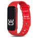 8 Alarm Clock Vibrating Alarm Clock Medical Reminder Clock - with Timer and 8 Daily Alarms (Red - Trumpet)
