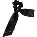 scicent Silk Scrunchies Satin Hair Scarf with Bow Solid Colors Hair Scrunchies Elastic Scrunchy Scarf Ponytail Holder Bands - Black 6308 - Buy Online on GoSupps.com