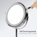 LED Lighted Makeup Mirror with 3 Light Colors | Adjustable Brightness | USB Rechargeable | Double Sided Magnifying Cosmetic Mirror - Buy Online on GoSupps.com