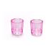 Miaija 2 Pieces Pink Nail Art Glass Crystal Cup Professional Manicure Tint Pot Nail Art Powder Dish Mini Bowl Cups for Nail Art Tools