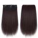 1PC Short Clip In Hair Extensions Clip in Hair Piece 2 Clips Clip in Remy Human Hair Extensions Straight Invisible Hairpin for Thinning Hair Adding Hair Volume(6inch- Dark Brown) - Buy Online on GoSupps.com