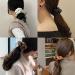 Soft Leather Big Hair Scrunchies for Women - 4 Pcs Ponytail Holders for Thick Hair - Buy Online on GoSupps.com