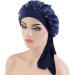 2Pcs Satin Sleeping Bonnet for Women - Adjustable Butterfly Satin Sleep Cap Set in Pink and Navy Blue - Buy Online on GoSupps.com