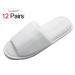 Travelwell 12 Pairs Open Toe Terry Spa Slippers - Bulk Hotel Unisex White Slippers - Buy Online on GoSupps.com