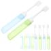 10th portable toothbrush folding toothbrush travel toothbrush travel toothbrush set hand toothbrush household toothbrush cleaning brush bag essential trips soft brush wire