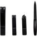 Manicure Kit Mini Personal Care Set Portable Nail Clippers 3 Pieces Built in Nail File Black Travel Ladies Men Nail Clippers Kit - Buy Online on GoSupps.com