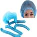 100 Pcs-21 Bouffant Disposable Hair Net Caps Bundle with Gloves - Blue (21 Inch) | For Microblading, Tanning, Food Service, Sleeping - Buy Online on GoSupps.com