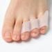 Sumifun gel toe spreader 10x silicone small toe protection for overlapping toes crooked toes toe correction for small toes pressure and pain for Bunion Clear