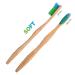 Woobamboo Bamboo Toothbrush 4 Pack - Adult Soft BPA Free Nylon Bristles - Biodegradable & Vegan - Buy Online on GoSupps.com
