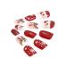 Brishow Christmas Artificial Nails - 24PCS Snow & Moose Press-On Short Red Nails for Women & Girls - Buy Online on GoSupps.com