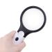 20 Times HD Handheld Magnifier with LED Lights Old Man Reading Optical Glass (Color : A) Made in China