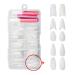 100pcs Artificial Nail Tips - 5 Sizes 2 Colors Boxed with Glue - Perfect for Nail Design - Buy Online on GoSupps.com