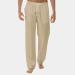 Menâ€™s Jsaierl Cotton Linen Pants - Summer Casual Drawstring Beach Trousers - Khaki X-Large - Buy Online on GoSupps.com