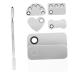 2pcs Stainless Steel Makeup Mixing Palette Kit | Pigments & Nail Polish Palette for Nail Art | Cosmetic Equipment with Scrub Bag - Buy Online on GoSupps.com