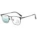 Lanomi varifocal glasses men women photochrome sunshine blue light filter metal thin frame self -tinting progressive multifocal reading aid uv400 glasses black (multifocal) 3.0 x