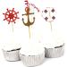 TIDTALEO 24pcs nautical cupcake toppers birthday nautical topper nautical cake topper nautical theme party picks nautical cupcake picks ocean sailboat - Buy Online on GoSupps.com