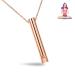 anxiety relief breathing necklace anapana breathing necklace stop smoking calms for anxiety Durable Stainless steel necklace Meditation Breathing Practice for relaxation gifts for women (ROSE)