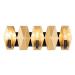 Malone 3-Lt ADA Bath - Matte Black/French Gold