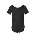 Phineein Girls Short Sleeve Team Basic Leotards For Kids Black 4-6 Years