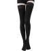 TOFLY Thigh High Compression Stockings 15-20mmHg Firm Support - Black, Small - 1 Pair - Buy Online on GoSupps.com