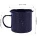 WeddPtyFr Outdoor Camping Mug 16oz - Enamel Travel Tea & Coffee Cup Set - Ideal for Home, Office, Fishing, Picnics - Dark Blue - Buy Online on GoSupps.com