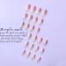 Sinlov 24pcs Nude Gradient Coffin Press On Nails - Long Full Cover Fake Nail Art Tips for Women & Girls - Buy Online on GoSupps.com