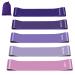 Resistance Bands Set of 5 Resistance Band for Women and Men Skin-Friendly Resistance Fitness Exercise Loop Bands 5 Levels for Legs and Glutes Arms Pilates Yoga-Carry bag included Purple