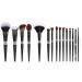15 Cross-border Brilliant Queen Series High end Matte Black Makeup Brushes 20cm D