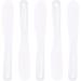 Healeved Lot de 5 Cuill res Cosm tiques Silicone Grand Format Spatules Visage M lange Masques Cr me pour Soins Peau Voyage Usage Professionnel Blanc