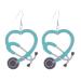 Medical Theme Earrings Love Heart Stethoscope Pill Syringe Medical Red Cross Nurse Cap Earrings Nurse's Day Gifts for Doctors Nurses Medical Students Wood Peacock Blue