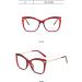 SERONI Cat Eye Blue Light Blocking Glasses for Men & Women - TR90 Metal Temples Anti UV Ray 60mm Red Frames - Buy Online on GoSupps.com
