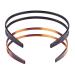 Set of 2 High-Grade Women's Hard Plastic Headbands in Black and Brown - Style F - Buy Online on GoSupps.com