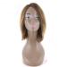SHIYID Mixed Brown Color Straight Short Human Hair Wigs Side Part Non Human Hair Wig For Women